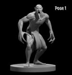 Rendus 3D d'une figurine de goules en 28mm