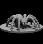 Rendus 3D d'une figurine d'araignée géante en 28mm