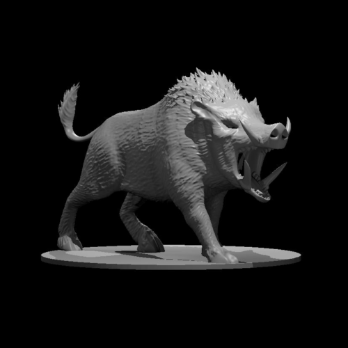 Rendus 3D d'une figurine de Gorthok en 60mm