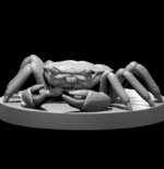 Rendus 3D d'une figurine de crabe géant en 28mm