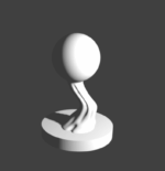 Rendus 3D d'une figurine de feu follet en 28mm