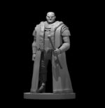 Rendus 3D d'une figurine de noble masculin en 28mm