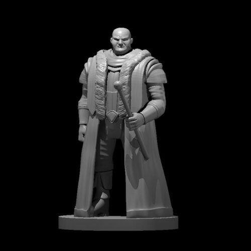 Rendus 3D d'une figurine de noble masculin en 28mm
