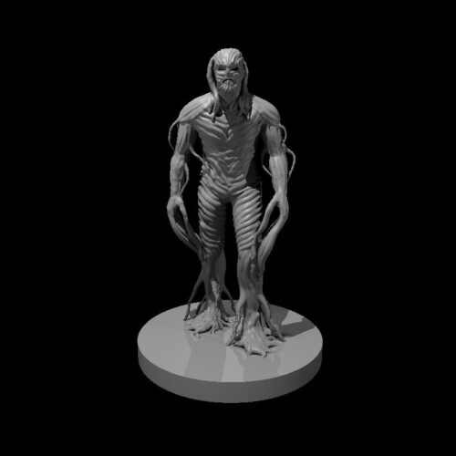 Rendus 3D d'une figurine d'un lierreux en 28mm